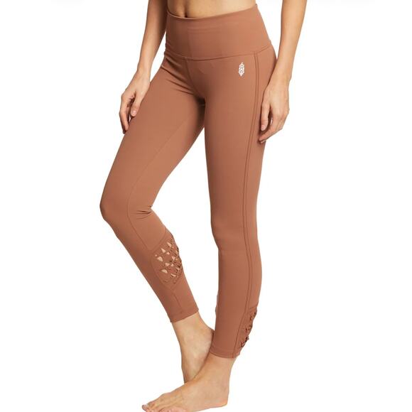 Free People Pants - Free People Revelation Leggings Shadowboxer Small Macrame Lattice Yoga